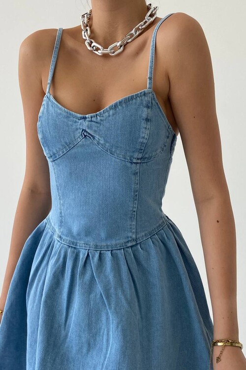 Strappy Jean Dress