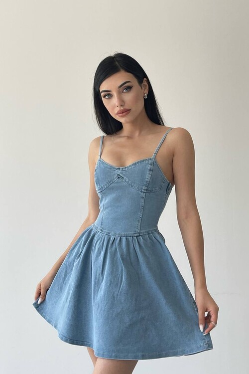 Strappy Jean Dress