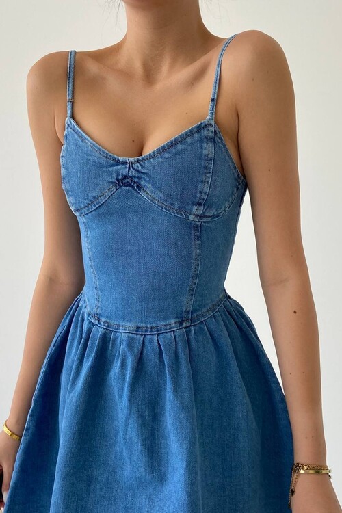 Strappy Jean Dress