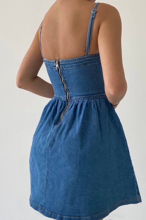 Strappy Jean Dress