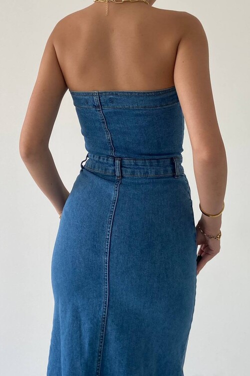 Alexina Midi Denim Dress