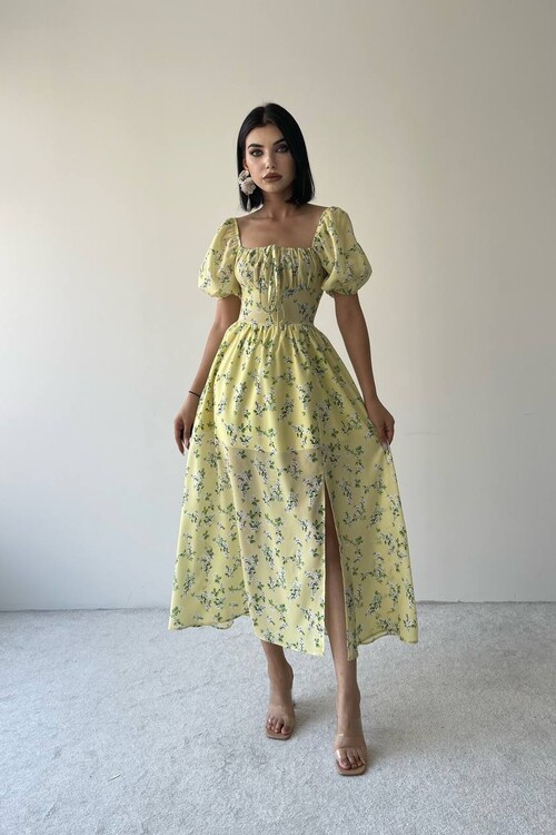 Daisy Slit Midi Dress