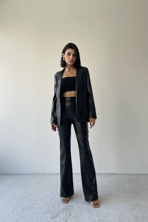 Gloria Leather Suit with Jacket