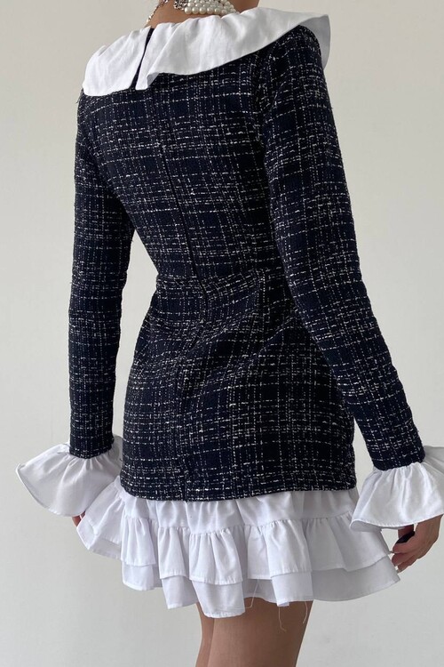 School Pileli Tüvit Elbise