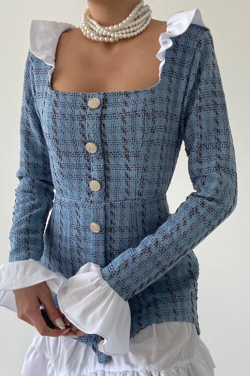 School Pileli Tüvit Elbise