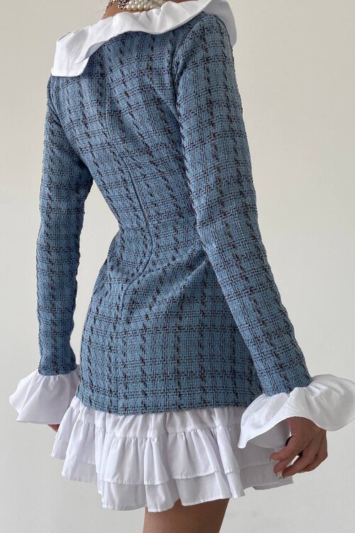 School Pileli Tüvit Elbise