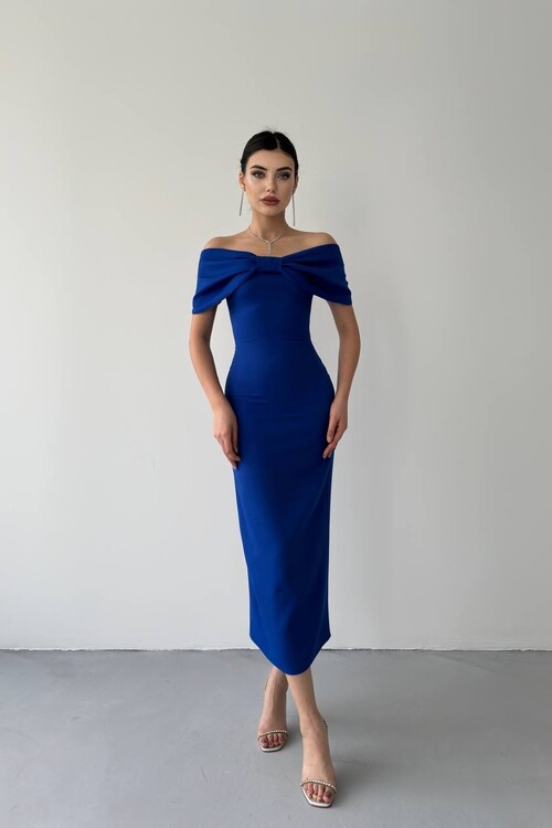 Bow Collar Midi Dress