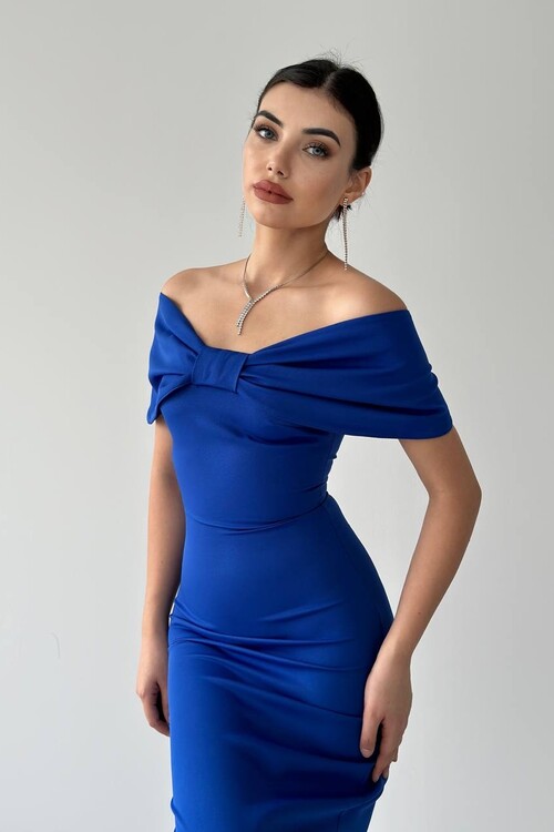 Bow Collar Midi Dress