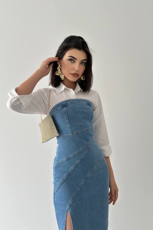 Eloise Jean Strapless Dress