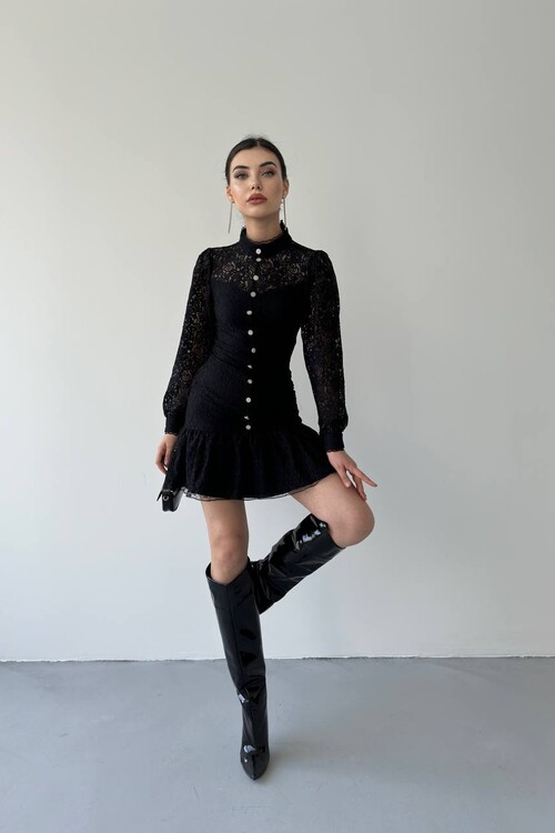 Petrus Düğme Detaylı Elbise