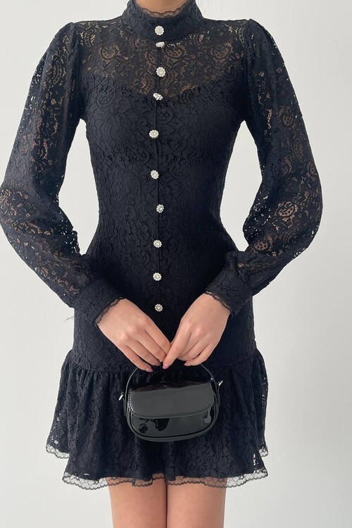 Petrus Düğme Detaylı Elbise