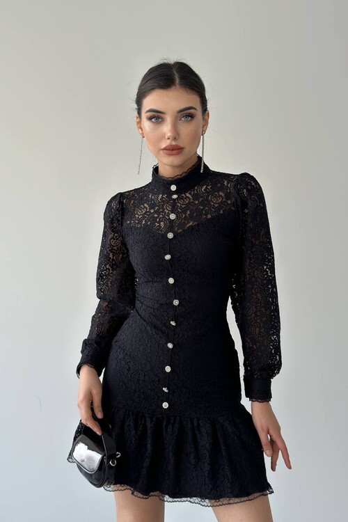 Petrus Düğme Detaylı Elbise