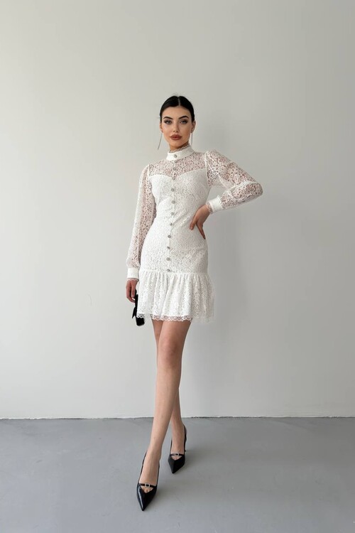 Petrus Düğme Detaylı Elbise