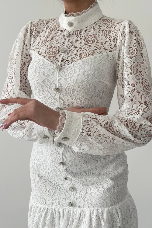 Petrus Düğme Detaylı Elbise