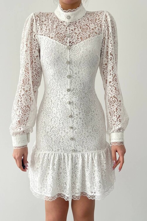 Petrus Düğme Detaylı Elbise