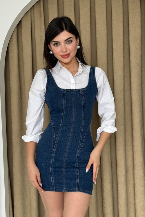 Zeus Denim Mini Dress