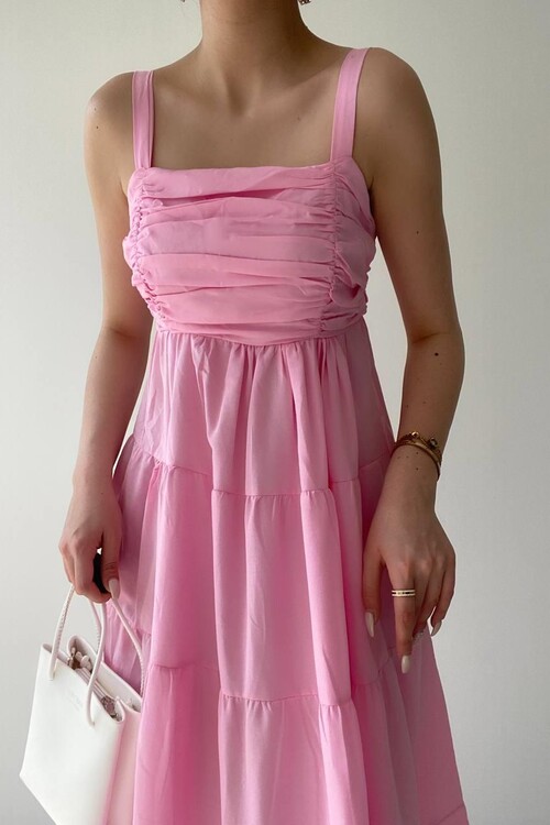 Harpster Göğsü Büzgülü Elbise