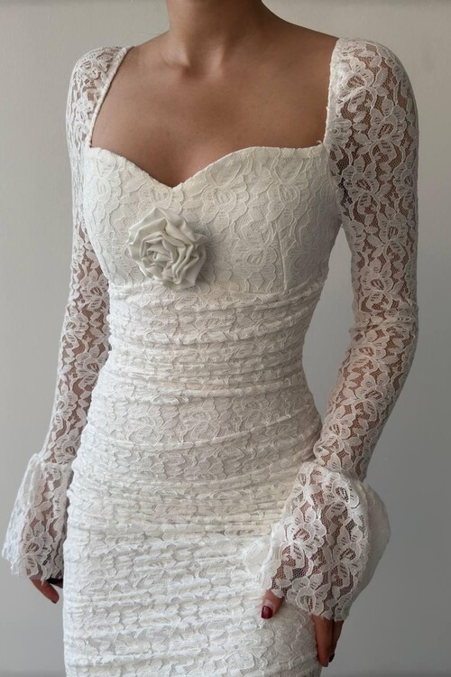 Joha Gül Detaylı Elbise