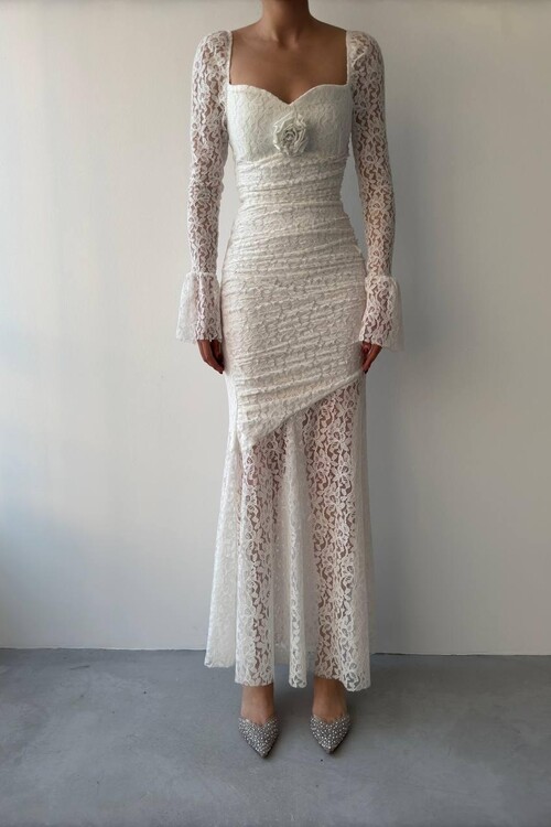 Joha Gül Detaylı Elbise