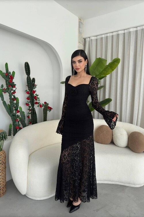 Joha Gül Detaylı Elbise