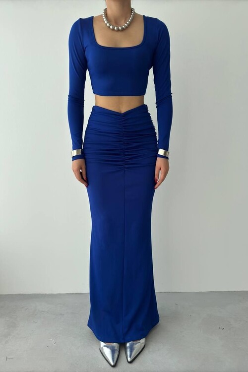 Laurel Draped Double Suit