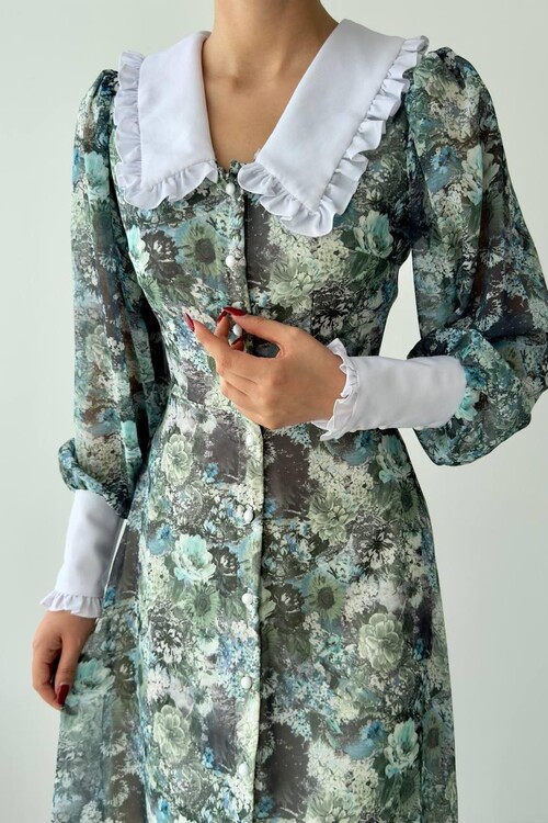 Lubom Peter Pan Yaka Elbise