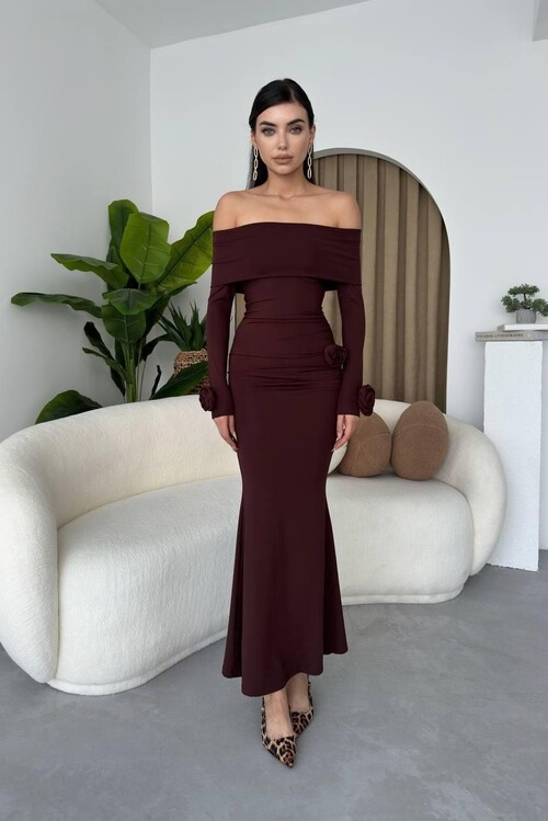 Ravenna Gül Detaylı Elbise