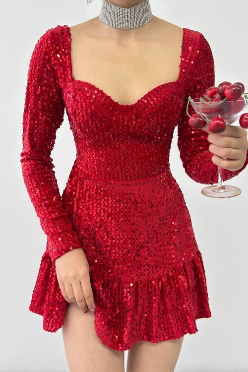 Sezi Pul Payet Elbise