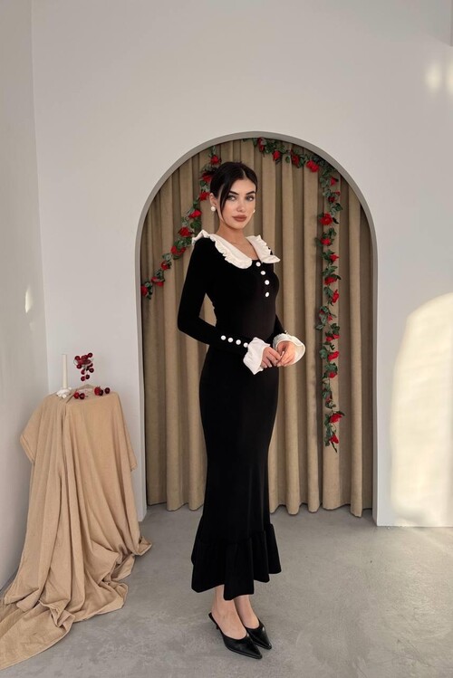 Sura Bebe Yaka Elbise