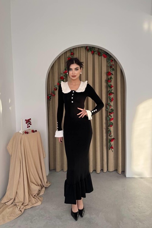 Sura Bebe Yaka Elbise