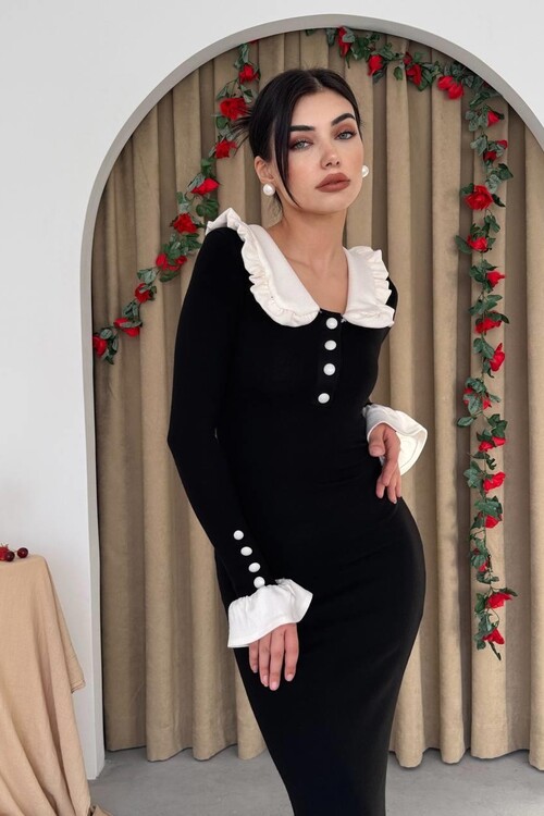 Sura Bebe Yaka Elbise