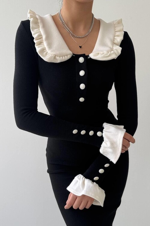 Sura Bebe Yaka Elbise