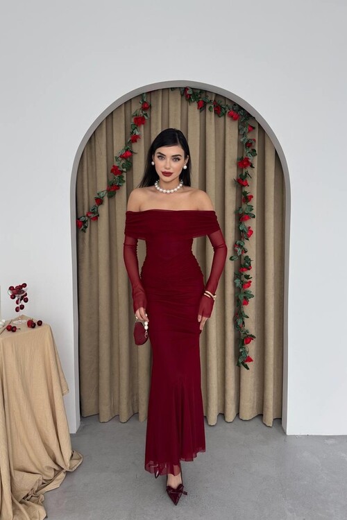 Tell Straplez Elbise