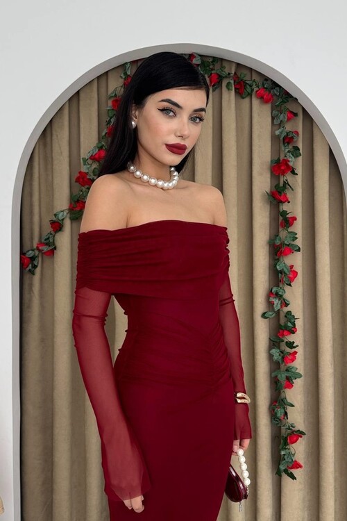 Tell Straplez Elbise