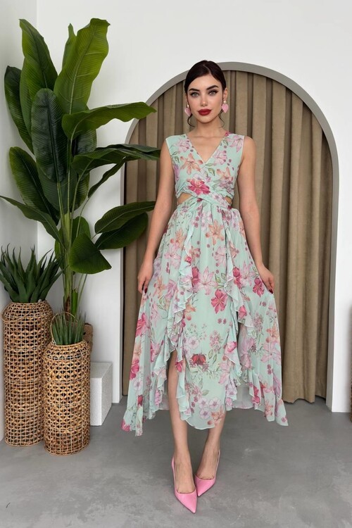 Worl Fırfır Elbise