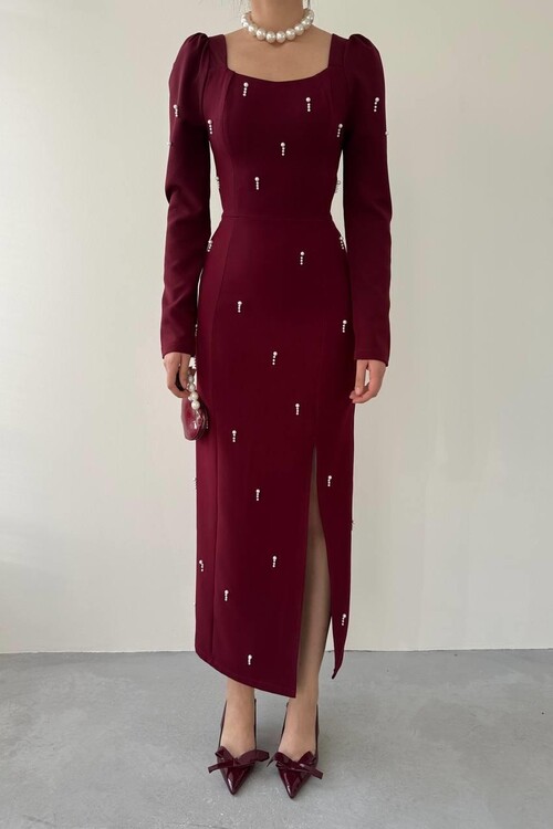 Akit İnci Detaylı Elbise