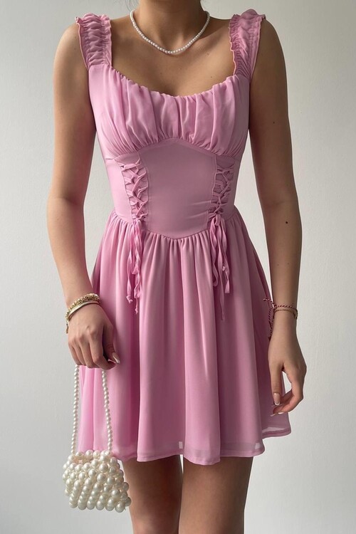 Aria Gathered Strap Dress