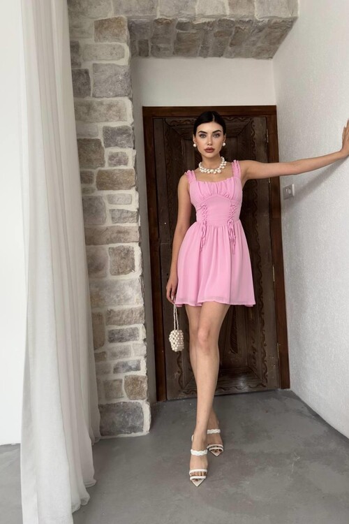 Aria Gathered Strap Dress