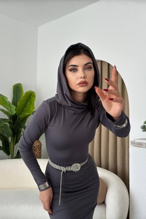 Capped Kapüşonlu Elbise