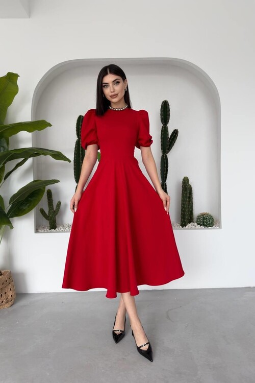 Catania Balloon Sleeve Dress