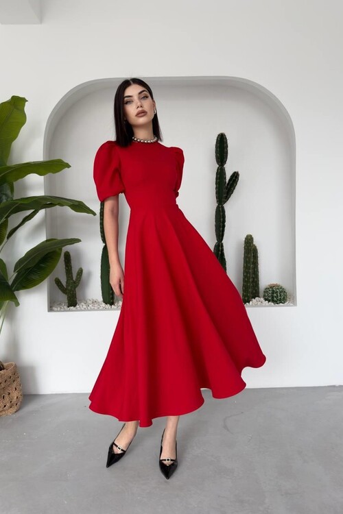 Catania Balloon Sleeve Dress