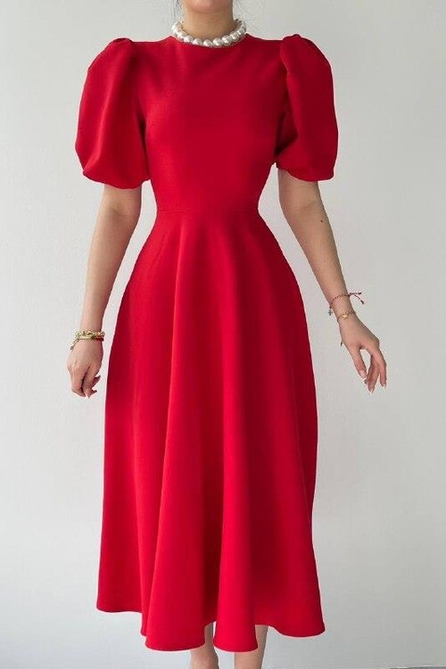 Catania Balloon Sleeve Dress
