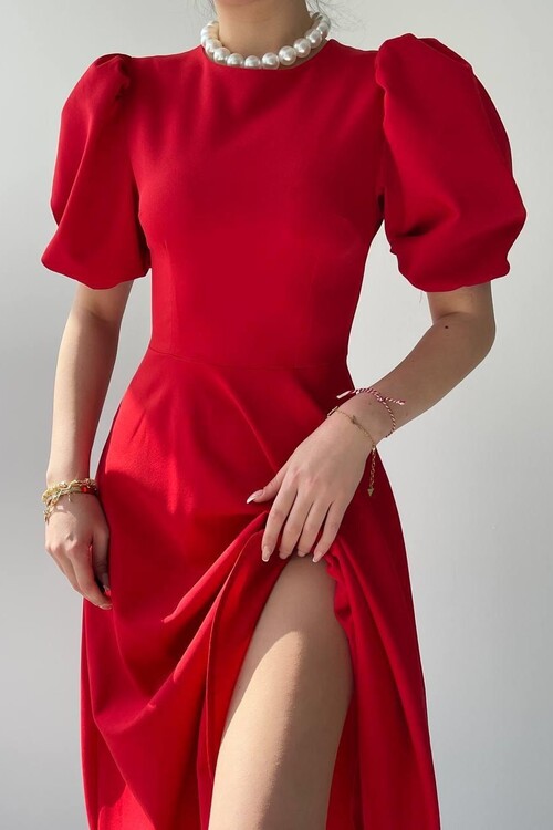 Catania Balloon Sleeve Dress