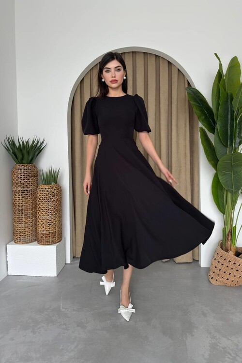 Catania Balloon Sleeve Dress