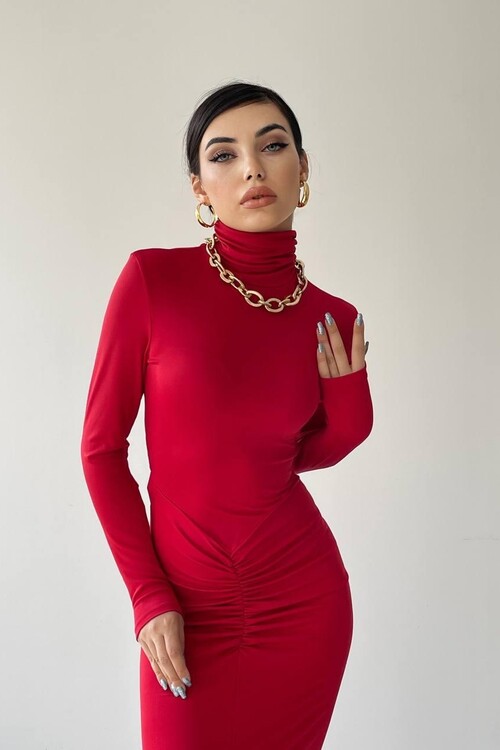 Chole Büzgülü Elbise