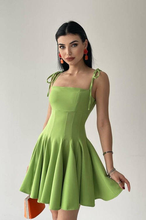 Clara Askılı Mini Elbise