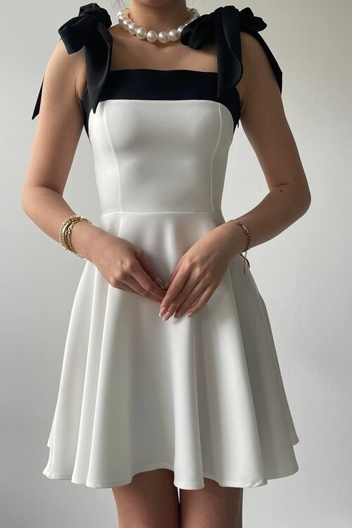 Cloche Shoulder Bow Dress