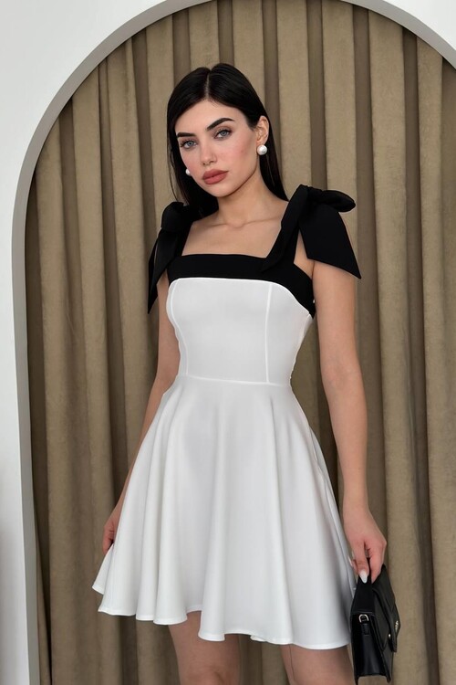 Cloche Shoulder Bow Dress