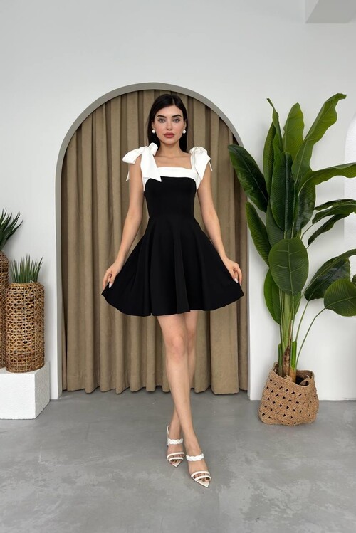 Cloche Shoulder Bow Dress