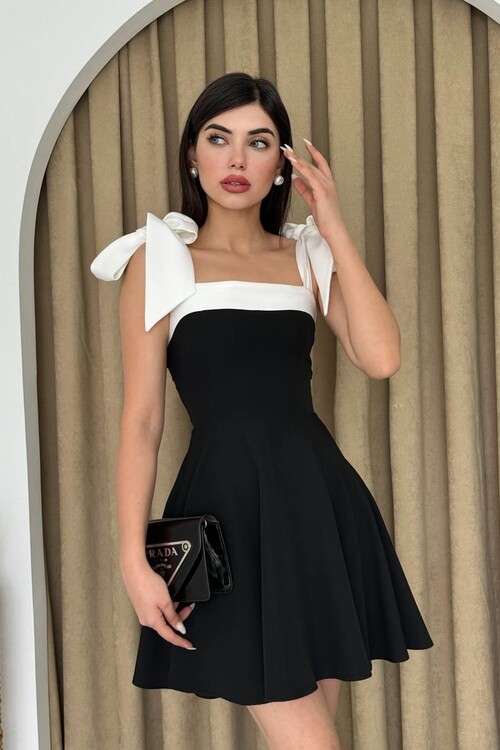 Cloche Shoulder Bow Dress